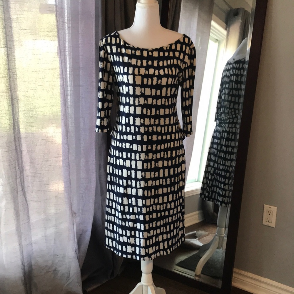 Navy & White Dress